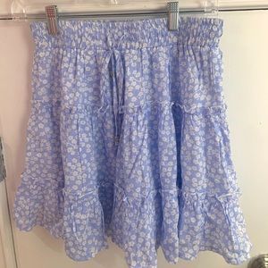 Blue floral skirt Princess Polly